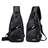 Men's PU Leather Sling Bag Cross Body Cycle Pack Travel Bag