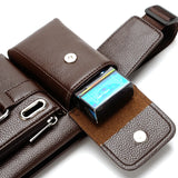 Men's Belt Bag Zipper Closure Earphone Hole Quick Release Buckle