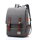 Canvas School Backpack for Teenage Girl Boy Bookbag Casual Laptop Bag Pack