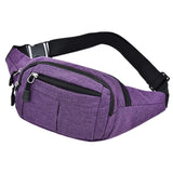 Men's Outdoor Waterproof Sports Bag Canvas Waist Crossbody Banana Bag