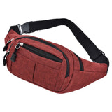 Men's Outdoor Waterproof Sports Bag Canvas Waist Crossbody Banana Bag