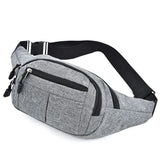 Men's Outdoor Waterproof Sports Bag Canvas Waist Crossbody Banana Bag