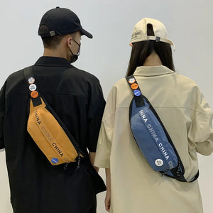 Men's Waterproof Sports Bag Waist Bag Canvas Pouch