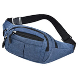 Men's Outdoor Waterproof Sports Bag Canvas Waist Crossbody Banana Bag