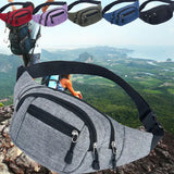 Men's Waterproof Outdoor Sports Bag Canvas Waist Fanny Pouch