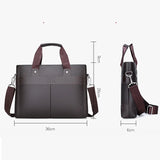 Men's PU Leather Briefcase Business Bag Shoulder Bag Office Handbag