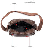 Men's Leather Business Shoulder Bag Crossbody Retro Casual