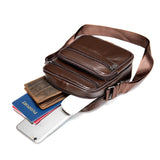 Men's Leather Business Shoulder Bag Crossbody Retro Casual