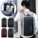 Men's USB Business Laptop Backpack Waterproof Rucksack