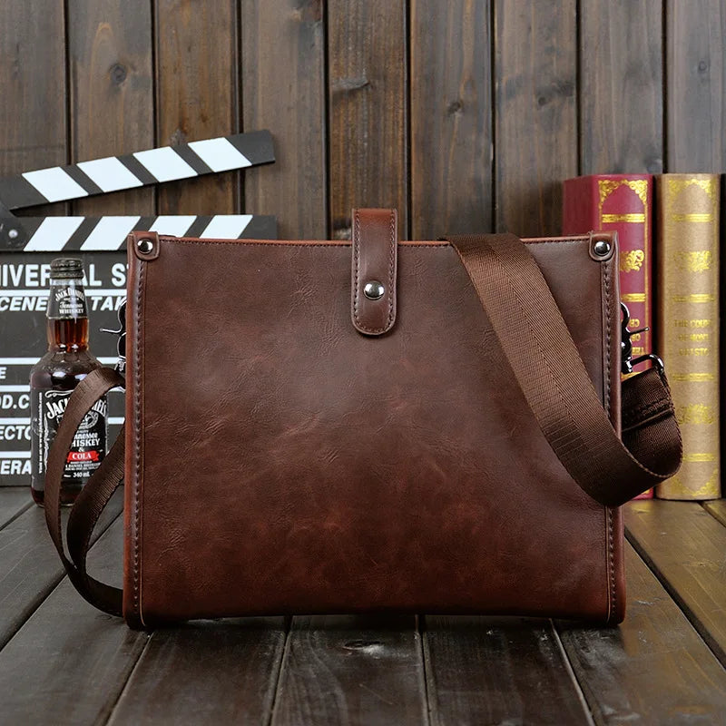 Men's PU Leather Shoulder Bag Vintage Messenger Bags