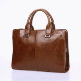 Men's Business Briefcase Laptop Bag Top PU Leather Tote Vintage Shoulder Bag