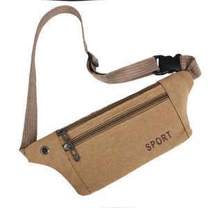 Canvas Mobile Phone Waist Bag Outdoor Sports Mountaineering Running Bag