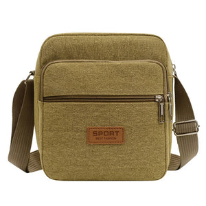 Men's Canvas Shoulder Bag For Business Crossbody Bag Version Male Travel