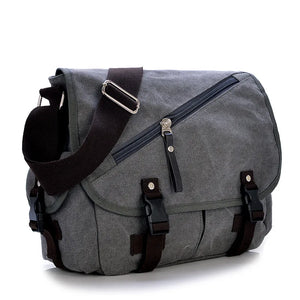 Men's Canvas Vintage Casual Briefcase Business Shoulder Messenger Bag