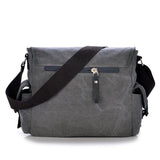 Men's Canvas Vintage Casual Briefcase Business Shoulder Messenger Bag