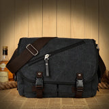 Men's Canvas Vintage Casual Briefcase Business Shoulder Messenger Bag