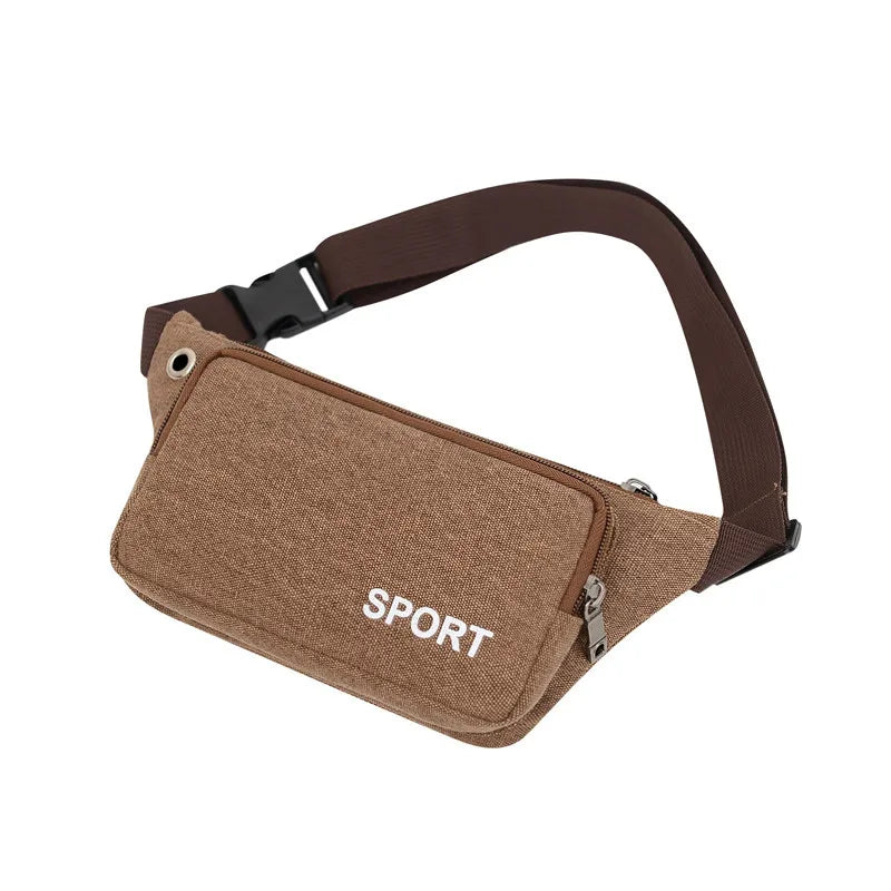 Canvas Waist Bag Large Capacity Mobile Phone Zero Wallet
