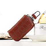 Men's Leather Smart Keychain Mini Key Case Pocket Organize