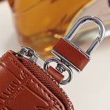 Men's Leather Smart Keychain Mini Key Case Pocket Organize