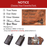 Men's Leather Key Holder Wallet Organizer Keychain