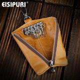 Men's Leather Key Wallet Holder with Keychain