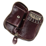 Men's Cowhide Leather Key Holder Wallet Organizer