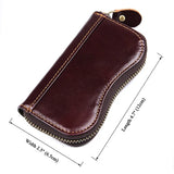 Men's Cowhide Leather Key Holder Wallet Organizer