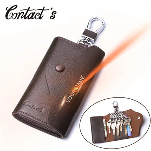 Men's Leather Key Holder Wallet Organizer Keychain