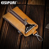 Men's Leather Key Wallet Holder with Keychain