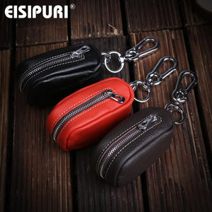 Men's Leather Car Keys Wallet Keychain Organizer