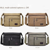 Men's Casual Canvas Bag Large Pockets Durable Tool Bag Shoulder Bag