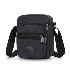 Men's Canvas Shoulder Bag Crossbody Messenger School Pack