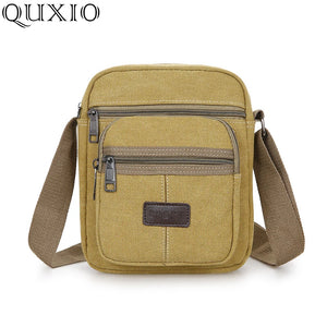Men's Canvas Shoulder Bag Crossbody Messenger School Pack