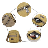 Men's Canvas Shoulder Bag Crossbody Messenger School Pack