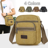 Men's Canvas Shoulder Bag Crossbody Messenger School Pack