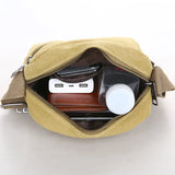 Men's Canvas Shoulder Bag Crossbody Messenger School Pack