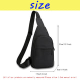 Skull Print Chest Bag Crossbody Shoulder Pack USB Charging Hole