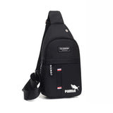 Men's Pig Print Chest Bag Casual Waist Bag Crossbody Handbag