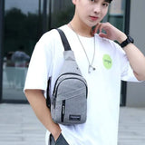 Men's Chest Bags Double Layers Casual Sports Water-Proof Shoulder Messenger Bag