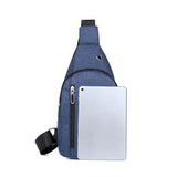 Men's Chest Pack Crossbody Bag Durable Nylon Leather Outdoor Sport