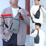 Men's Chest Pack Crossbody Bag Durable Nylon Leather Outdoor Sport