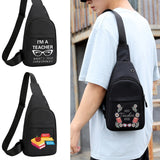 Teacher Chest pack Crossbody Shoulder Bag with USB Charging