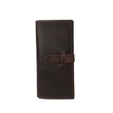 Men's Cow Leather Crazy Horse Clutch Wallets Long Wallets Handbag Wallet