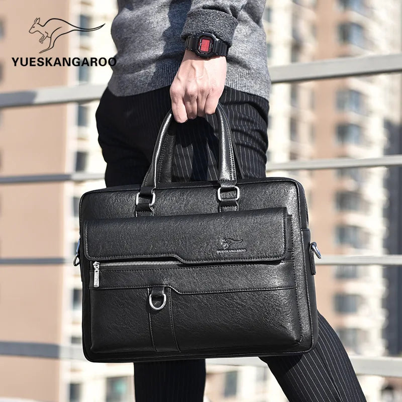 Men's Large-Capacity Business Handbag Briefcase Sling Bag
