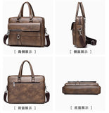 Men's Large-Capacity Business Handbag Briefcase Sling Bag