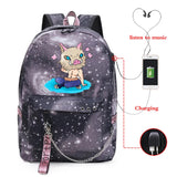 Men's Demon Slayer Anime Bag Multi-functional Teens To School Travel Casual