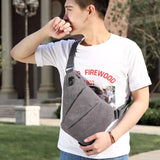 Men's Canvas Satchel Chest Bag Gun Sling Bag