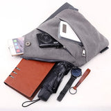 Men's Canvas Satchel Chest Bag Gun Sling Bag