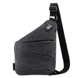 Men's Canvas Satchel Chest Bag Gun Sling Bag