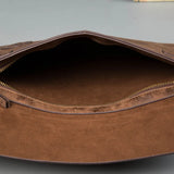 Men's Leather Briefcase Office Handbag Vintage File Bag Brown